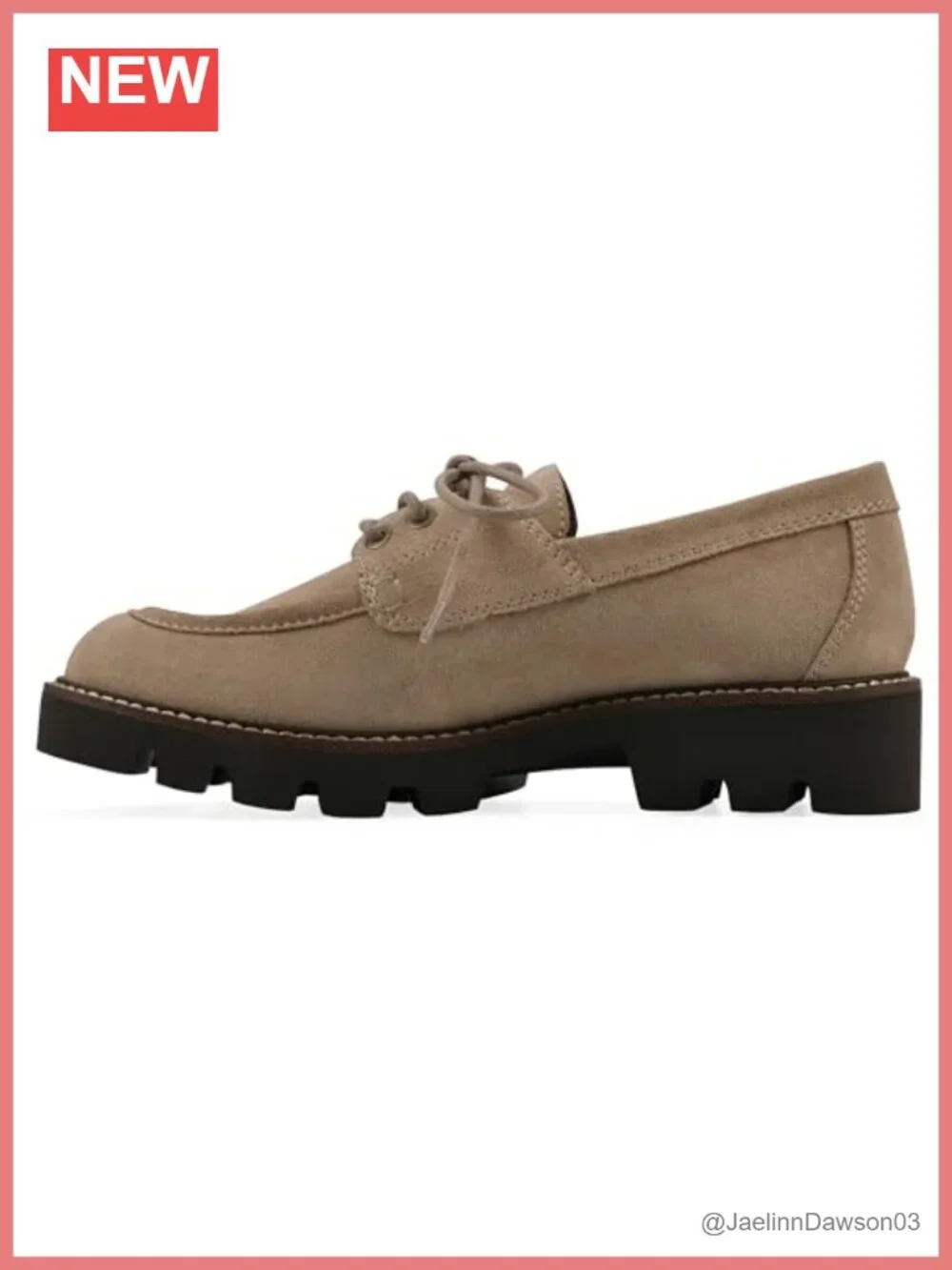 Women's Leather Lace-Up Loafer with Cushioned Insole